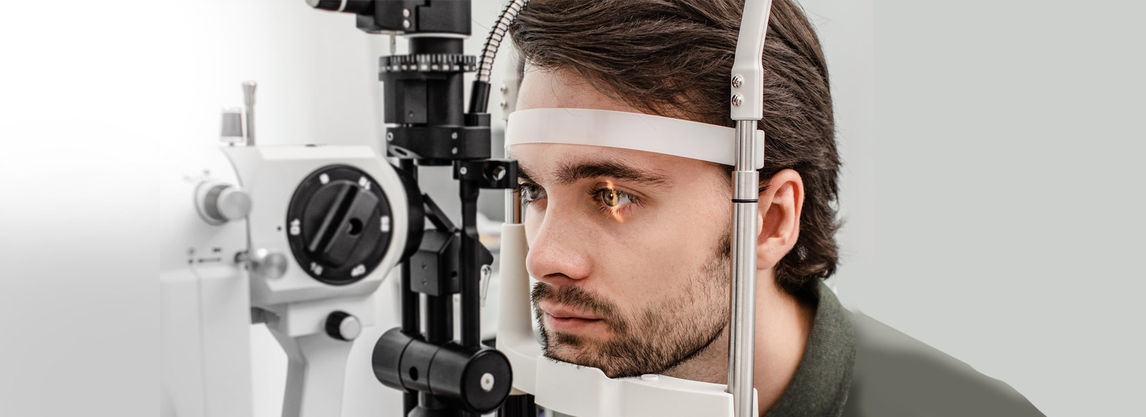 young man during eye exam in Frisco